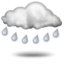 rain with thunderstorm and hail Partly cloudy 